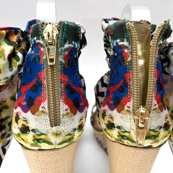 Carlos Falchi Platform Wedge Sandals - Picture 10 of 14